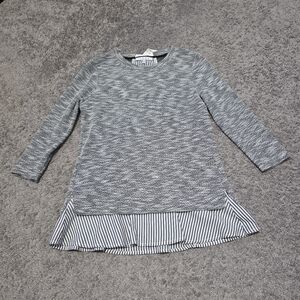 Ezra Black and White Textured Tunic